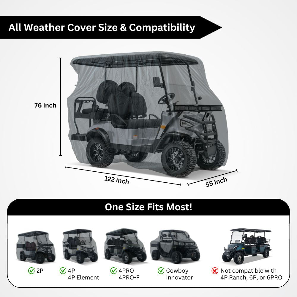 All-Weather Cover for Golf Cart and UTV