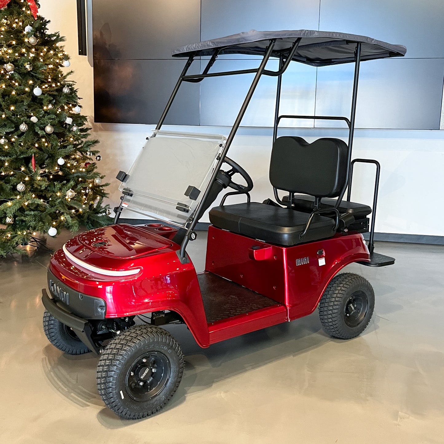 Red Collapsible Mini Cart (Demo Vehicle) (Roof and Foldable Windshield Included)