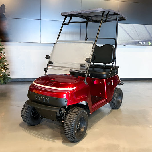 Red Collapsible Mini Cart (Demo Vehicle) (Roof and Foldable Windshield Included)