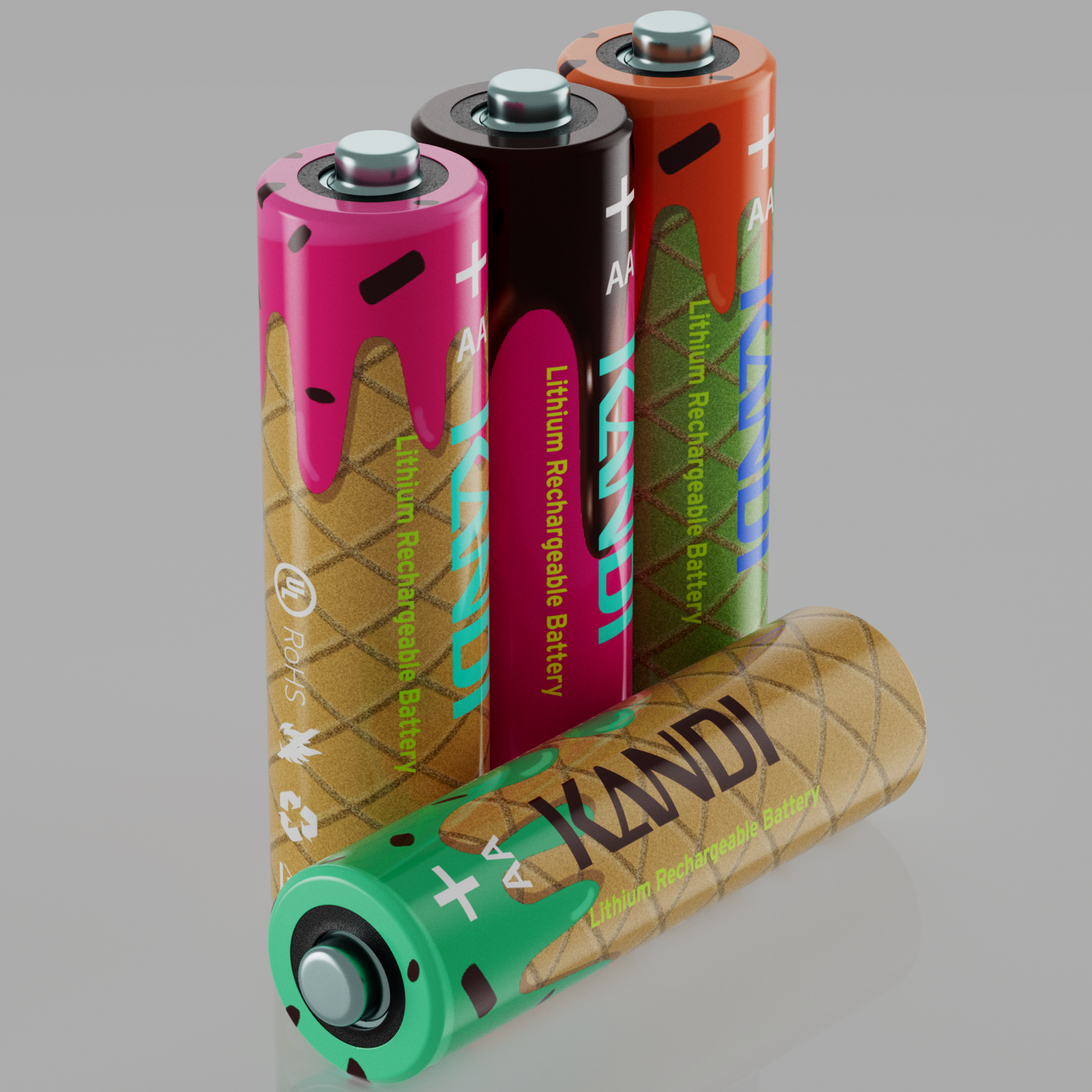 AA Lithium Rechargeable Batteries (Waffle)