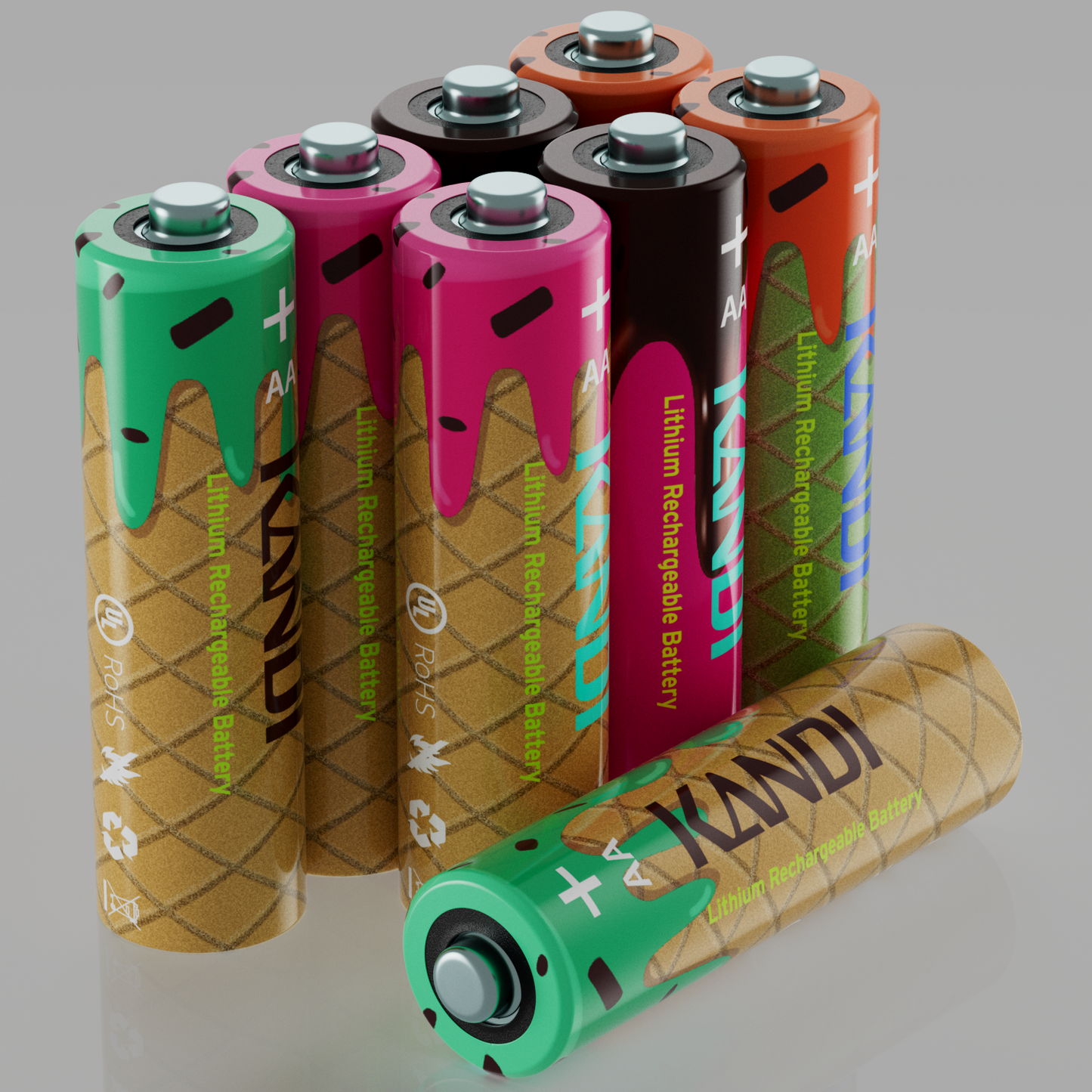 AA Lithium Rechargeable Batteries (Waffle)