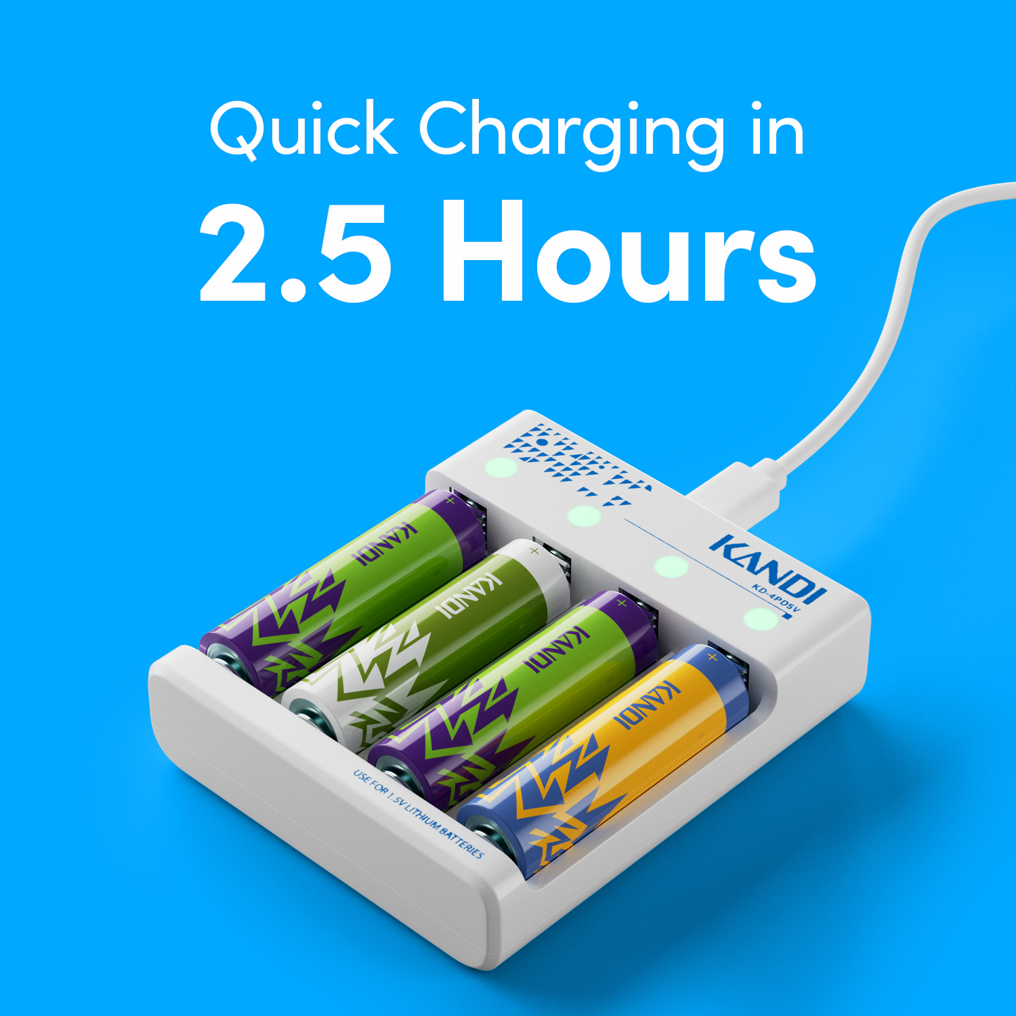 AA Lithium Rechargeable Batteries (Waffle)